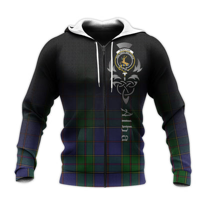 Printivon Strachan Tartan Crest Alba Celtic Hoodie