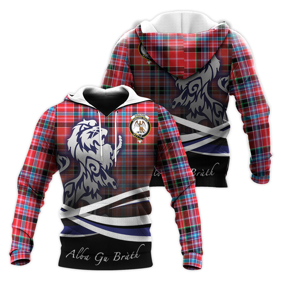 Printivon Straiton Tartan Scottish Lion Hoodie
