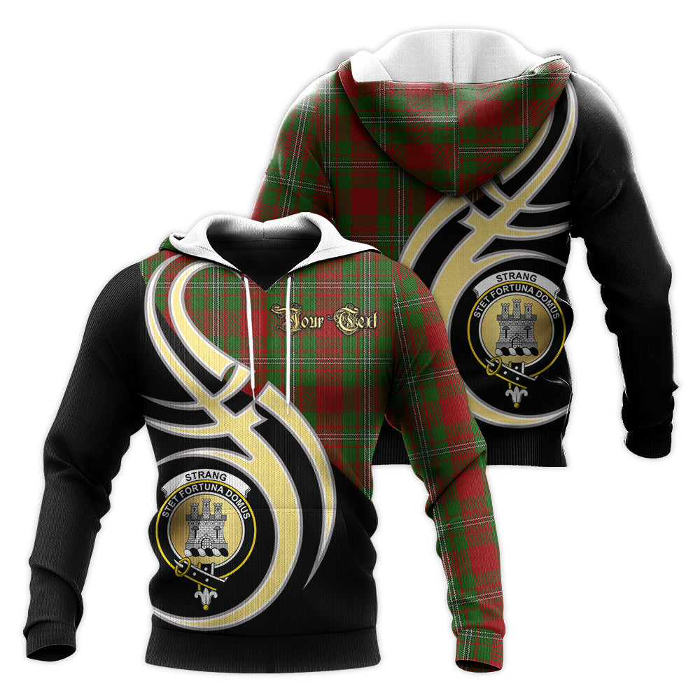 Printivon Strange Clan Believe In Me Crest Tartan Knitted Hoodie Custom Your Text