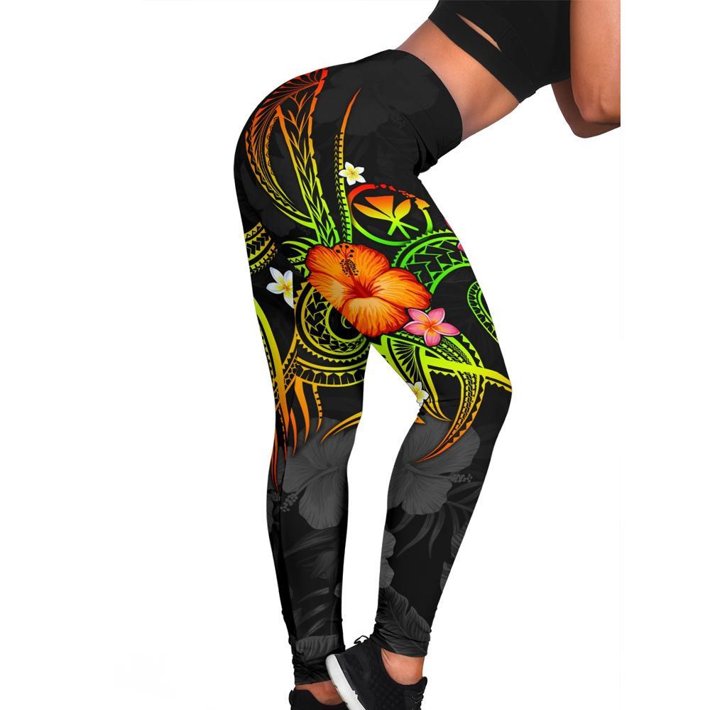 Polynesian Hawaii Leggings - Legend of Kanaka Maoli Reggae