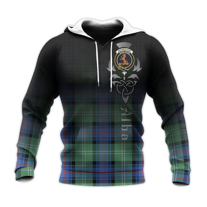 Printivon Sutherland Ancient Tartan Crest Alba Celtic Hoodie