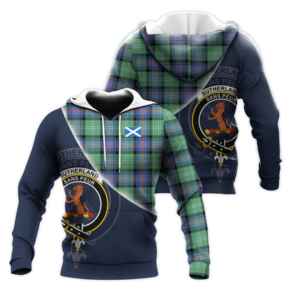 Printivon Sutherland Ancient Tartan Scottish Crest Hoodie