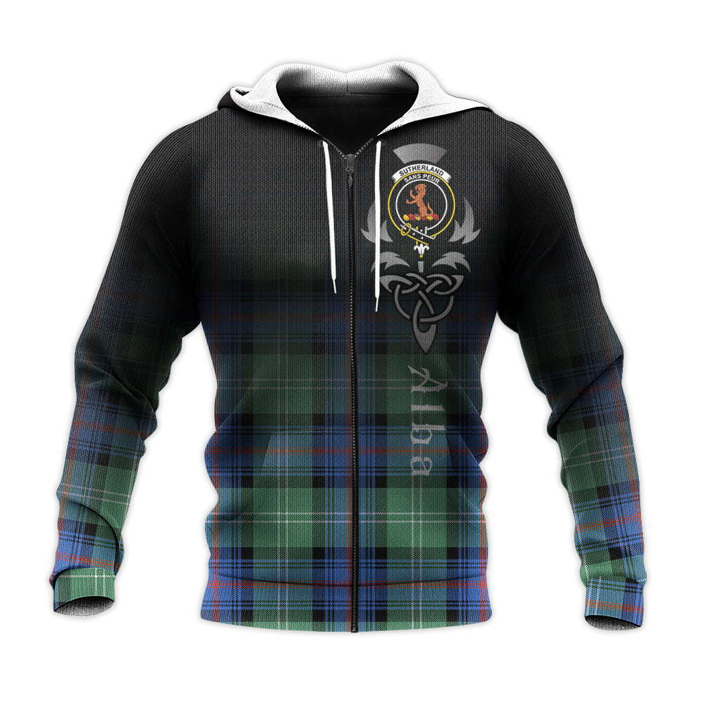 Printivon Sutherland Ancient Tartan Crest Alba Celtic Hoodie