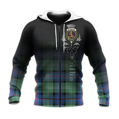 Printivon Sutherland Ancient Tartan Crest Alba Celtic Hoodie