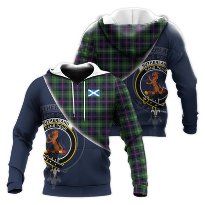 Printivon Sutherland Modern Tartan Scottish Crest Hoodie