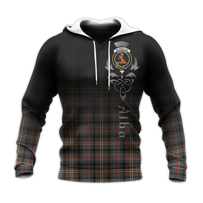Printivon Sutherland Weathered Tartan Crest Alba Celtic Hoodie