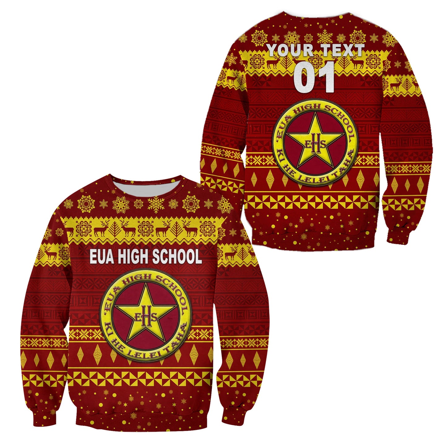 Custom Personalised Eua High School Christmas Sweatshirt Simple Style