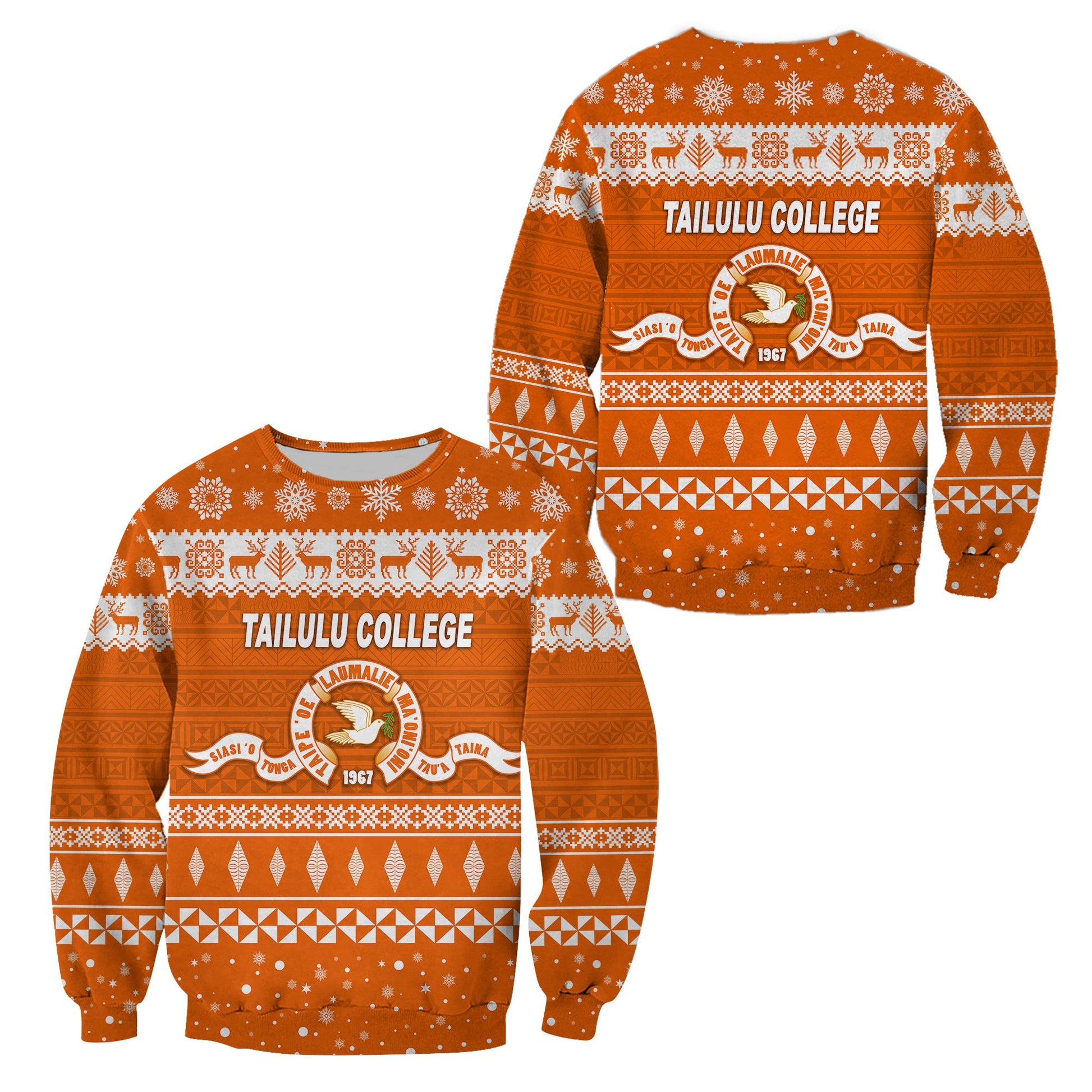 Tailulu College Christmas Sweatshirt Simple Style