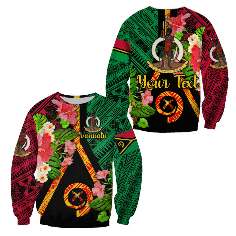 Custom Personalised Vanuatu Sweatshirt Independence Be Proud Vanuatu Flag