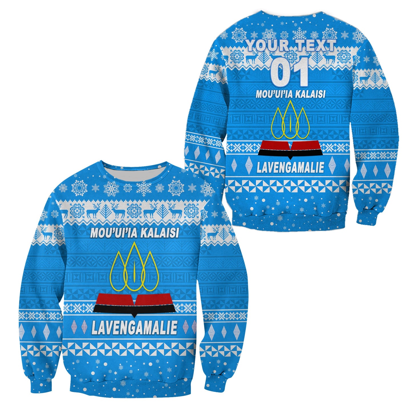 Custom Personalised Lavengamalie College Christmas Sweatshirt Simple Style