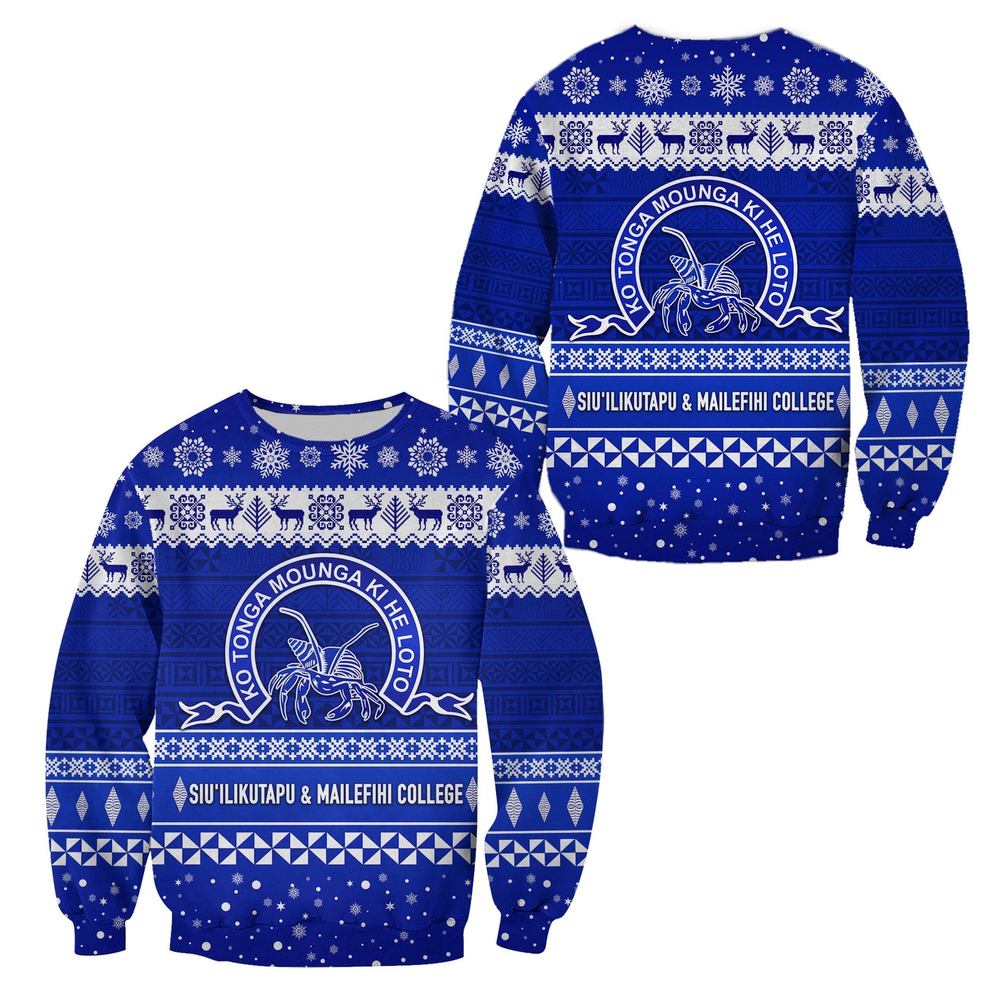 Siu'ilikutapu & Mailefihi College Christmas Sweatshirt Simple Style