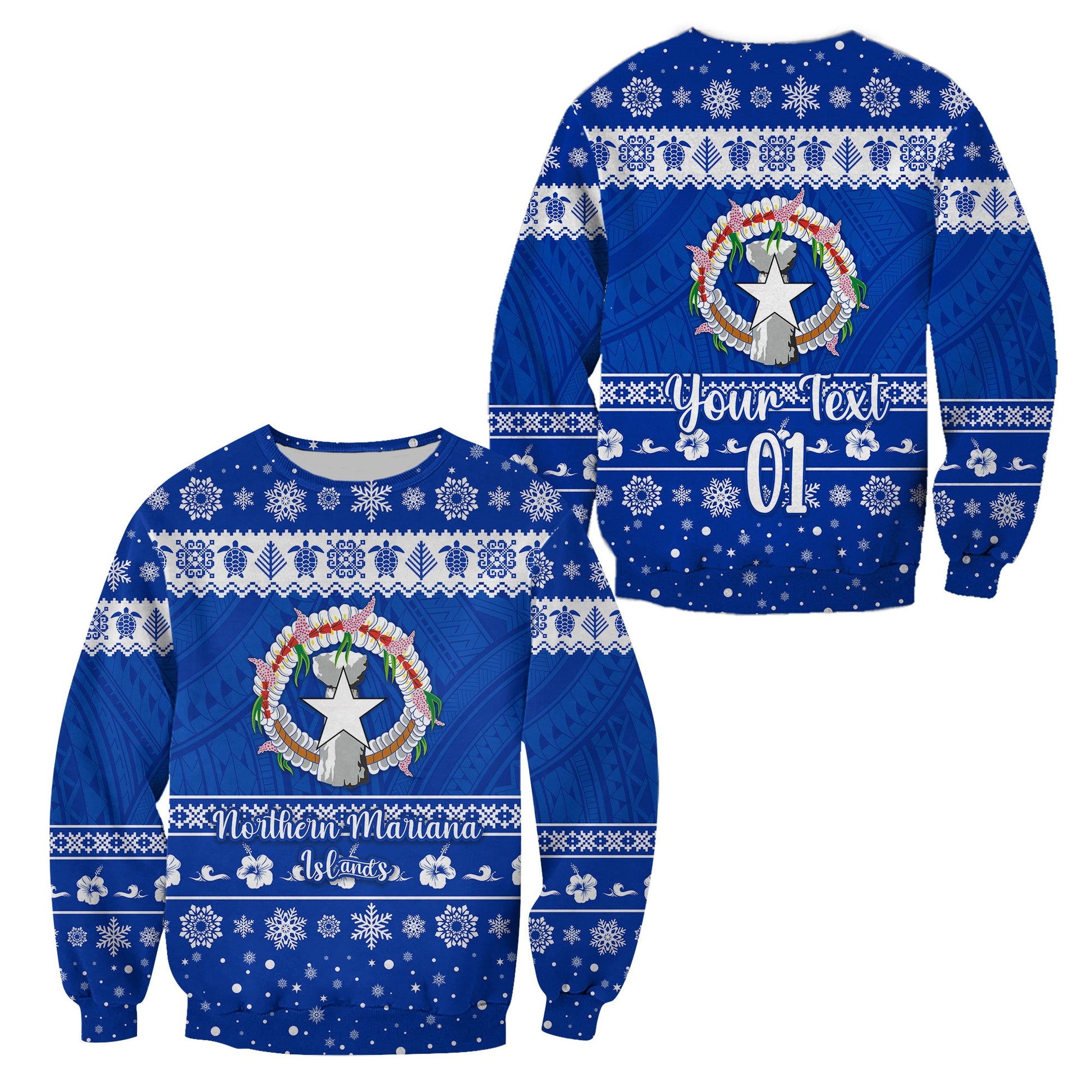 Custom Personalised Northern Mariana Islands Christmas Sweatshirt Simple Style