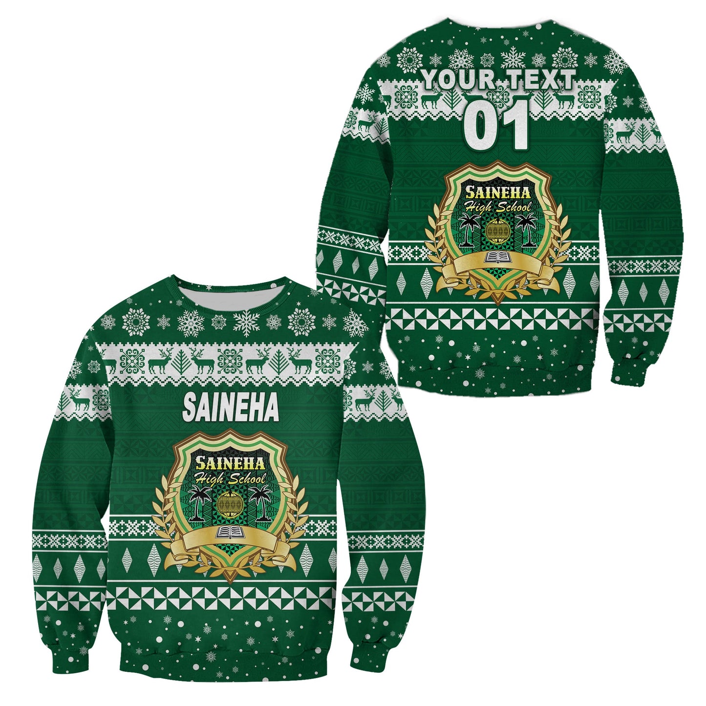 Custom Personalised Saineha High School Christmas Sweatshirt Simple Style
