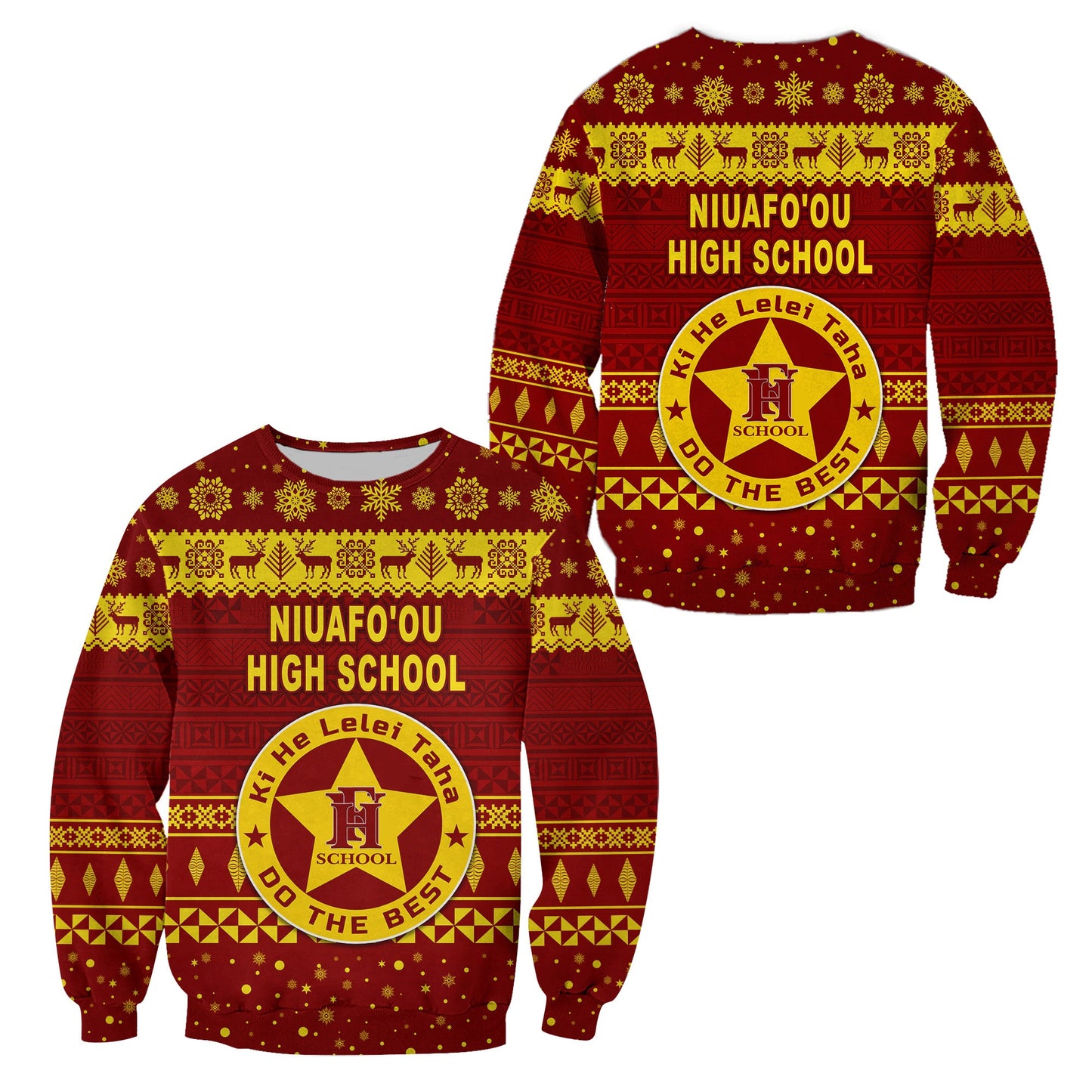 Niuafo'ou High School Christmas Sweatshirt Simple Style