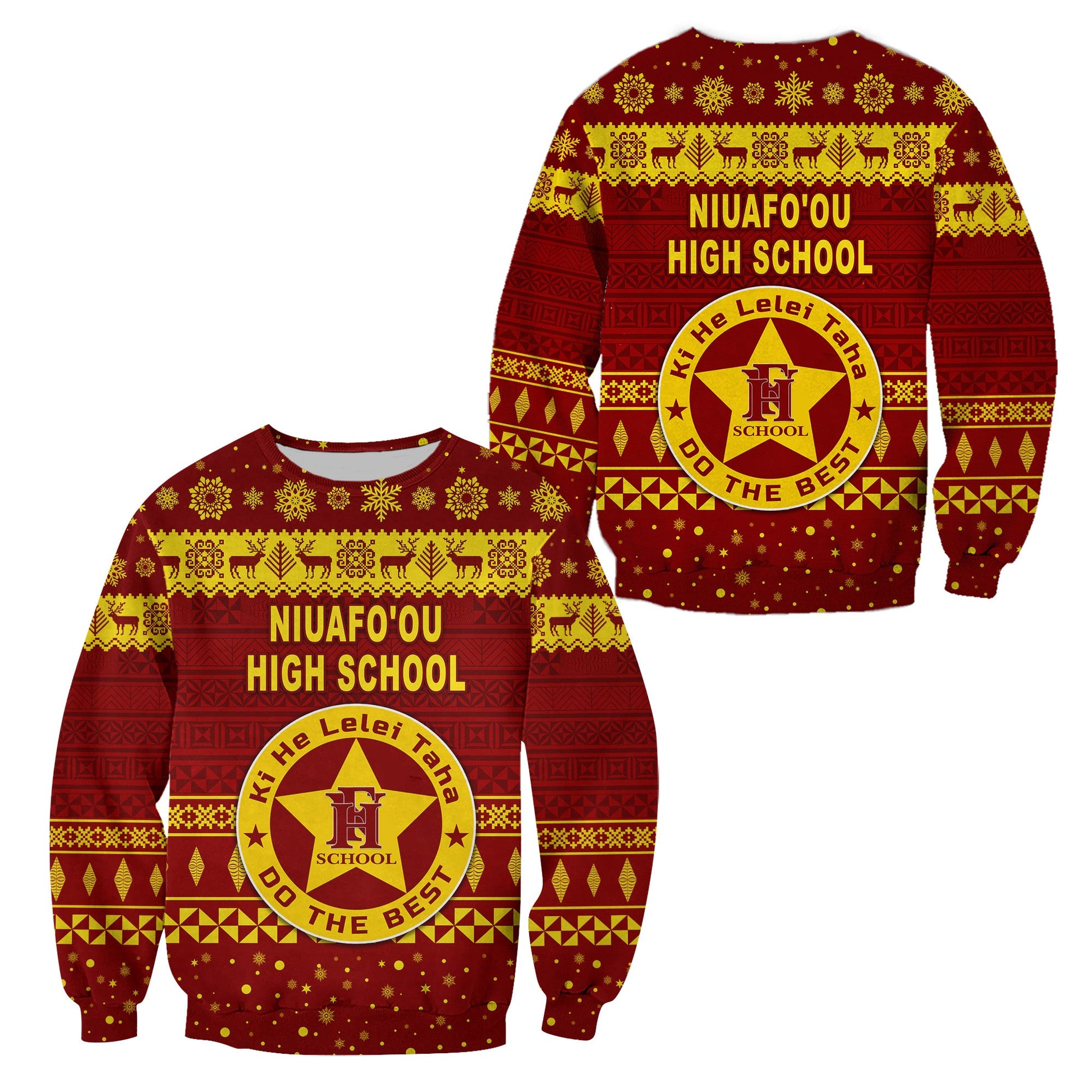 Niuafo'ou High School Christmas Sweatshirt Simple Style