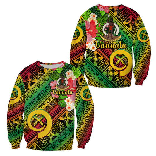 Vanuatu Sweatshirt Independence Be Proud Vanuatu Flag Gradient Vibes