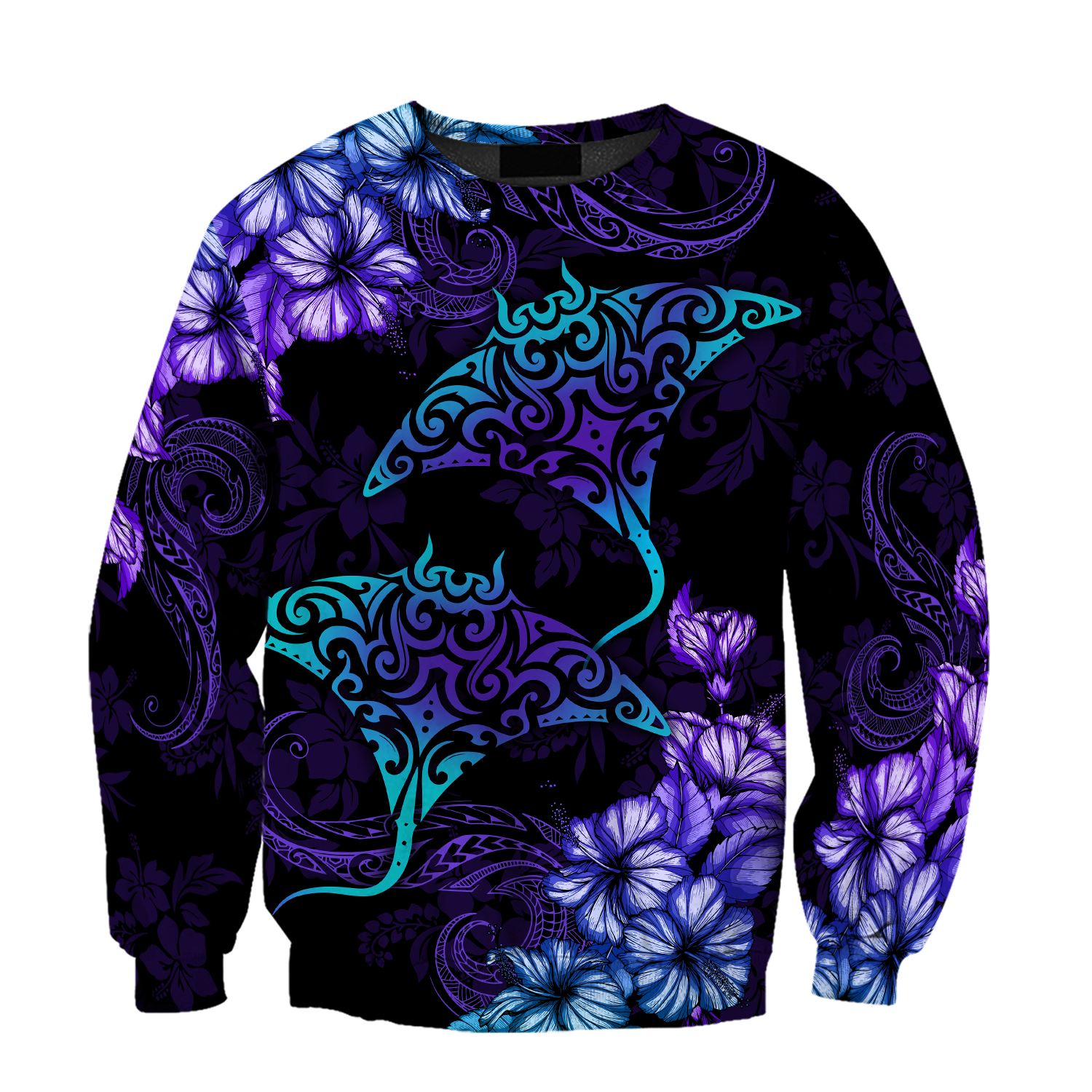 Beautiful Ray Hibiscus Sweat Shirt AH