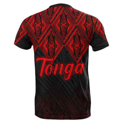Tonga T Shirt Ngatu Black And Red Style