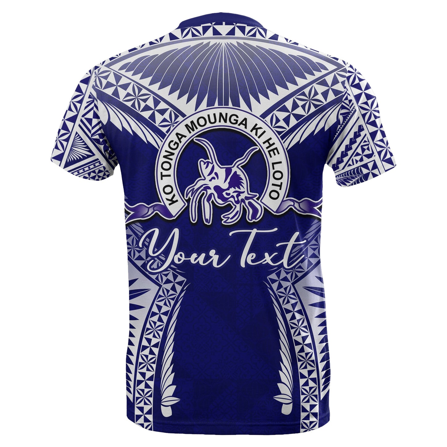 Custom Personalised Tupou College T Shirt Blue Style