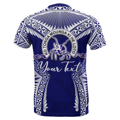 Custom Personalised Tupou College T Shirt Blue Style
