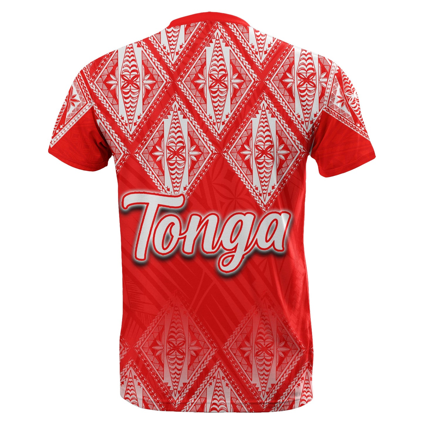 Tonga T Shirt Ngatu White And Red Style