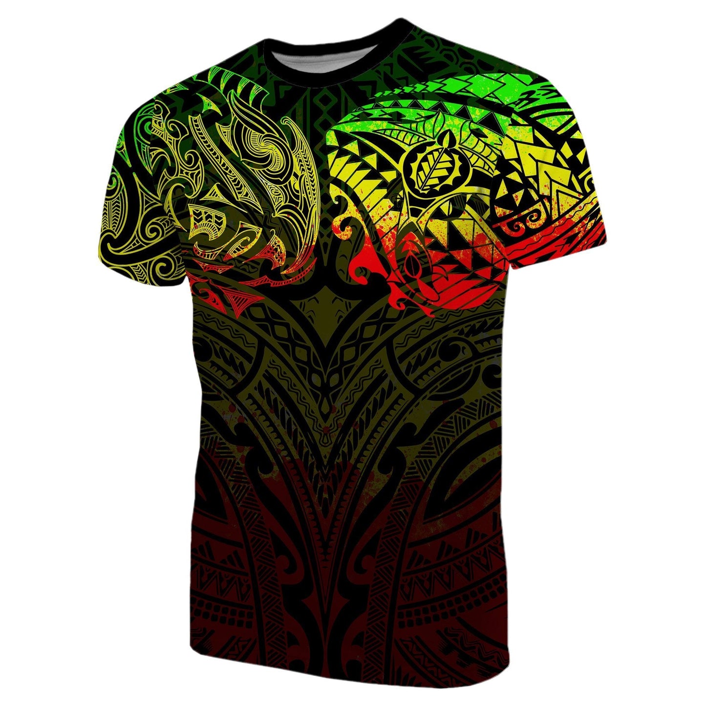 New Zealand T - Shirt, Maori Polynesian Tattoo Reggage