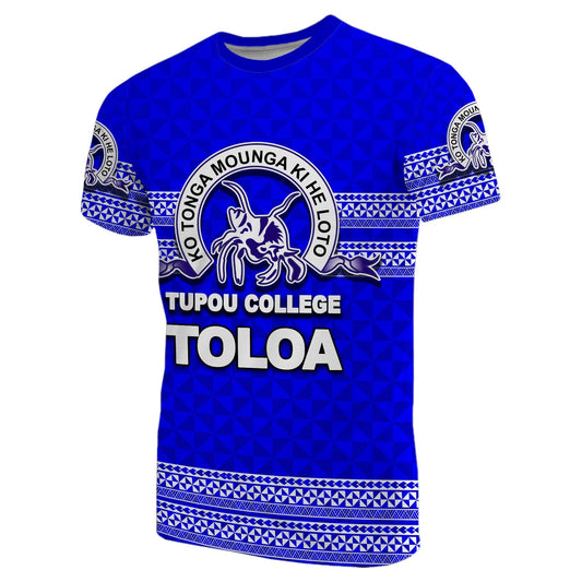 Tonga Tupou College Toloa Blue T - Shirt All Over Print