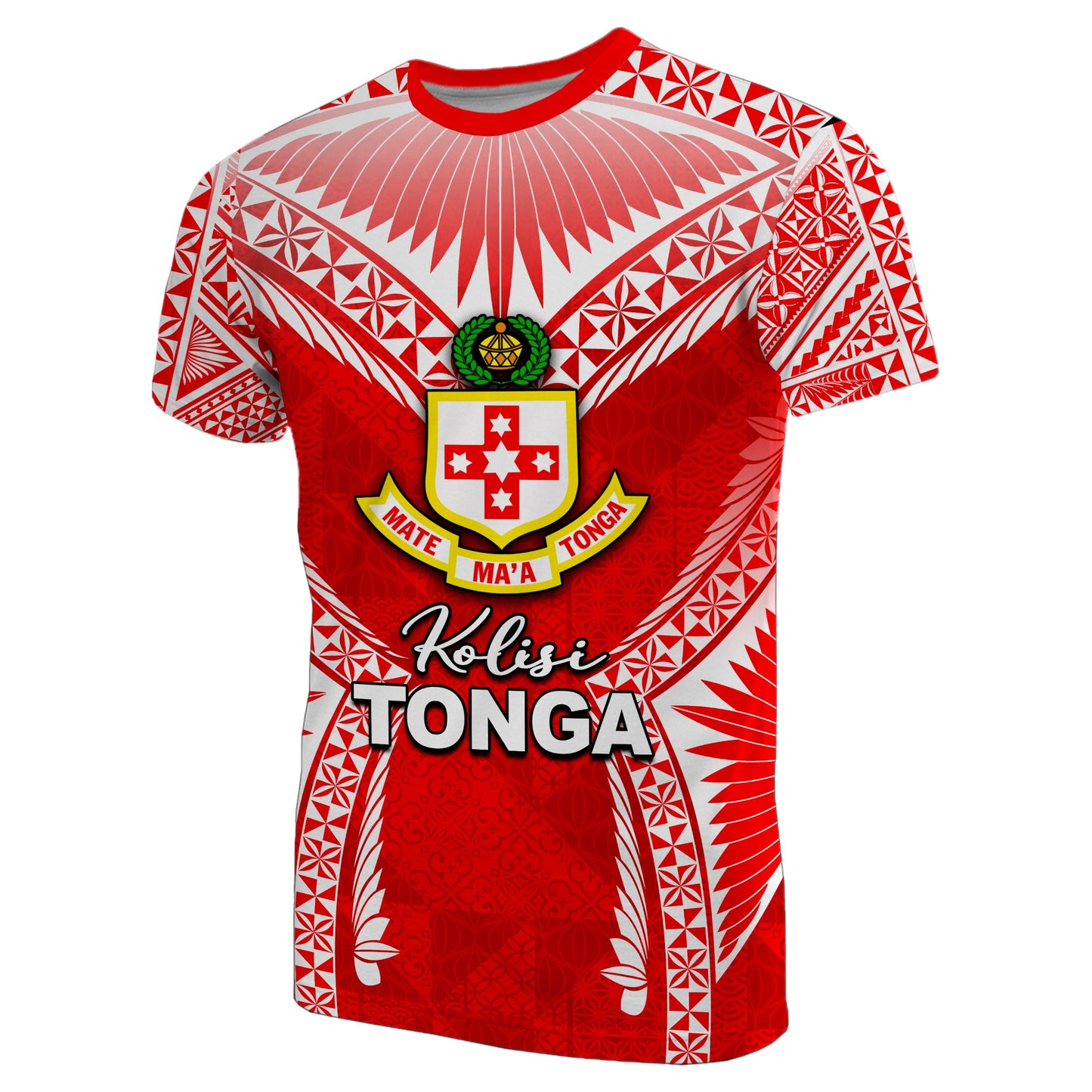 Custom Personalised Kolisi Tonga T Shirt Red Style