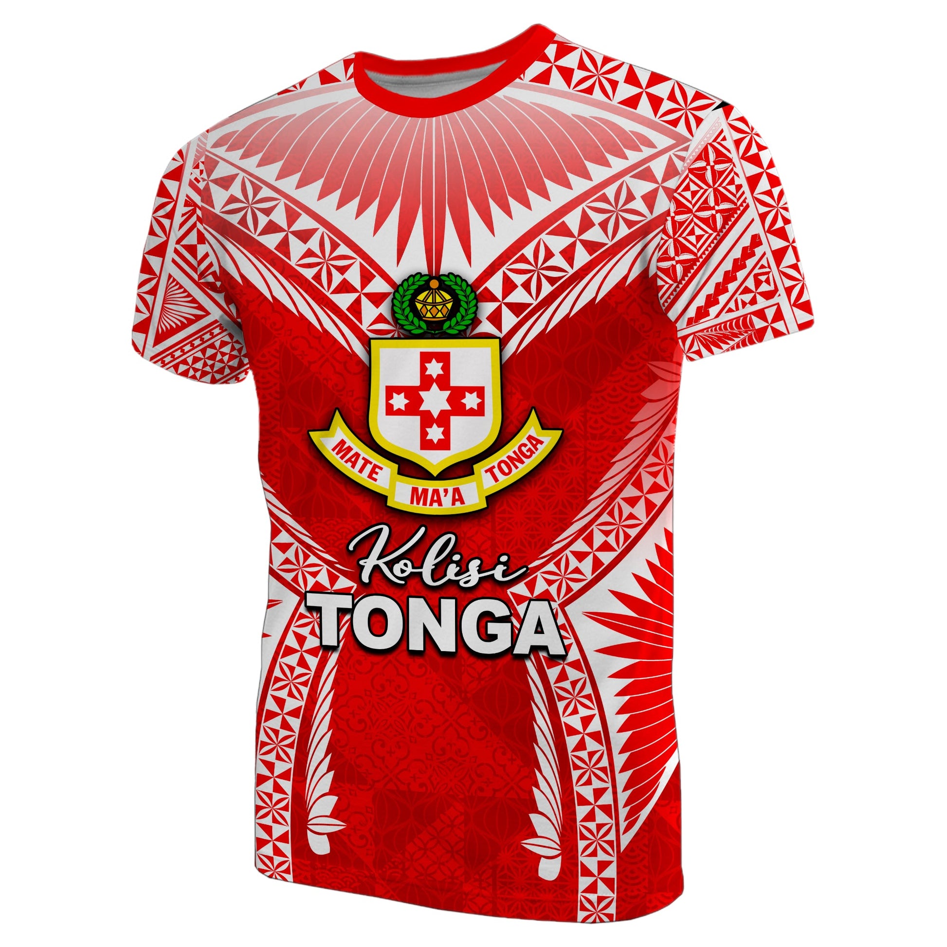 Custom Personalised Kolisi Tonga T Shirt Red Style