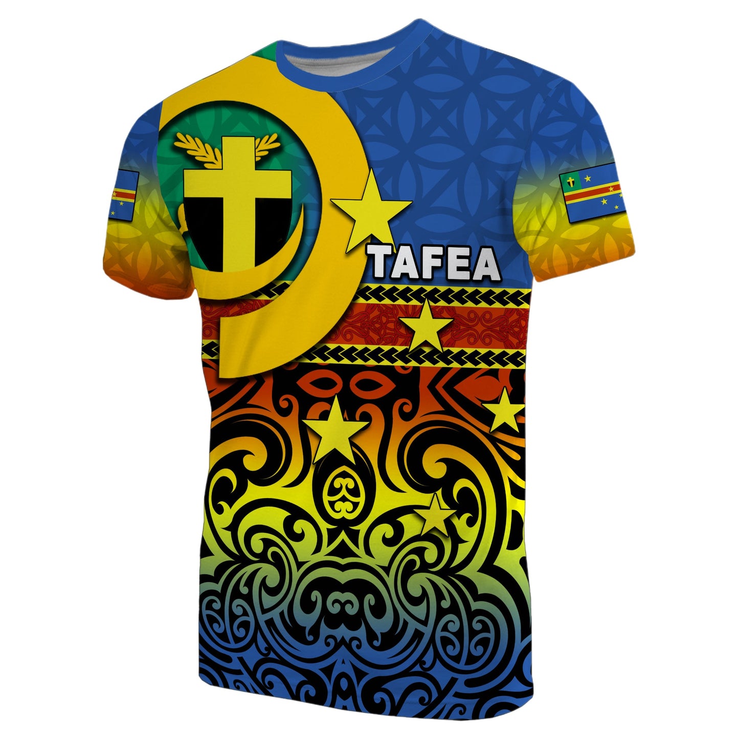 Tafea Province T Shirt Of Vanuatu Polynesian Flag Style