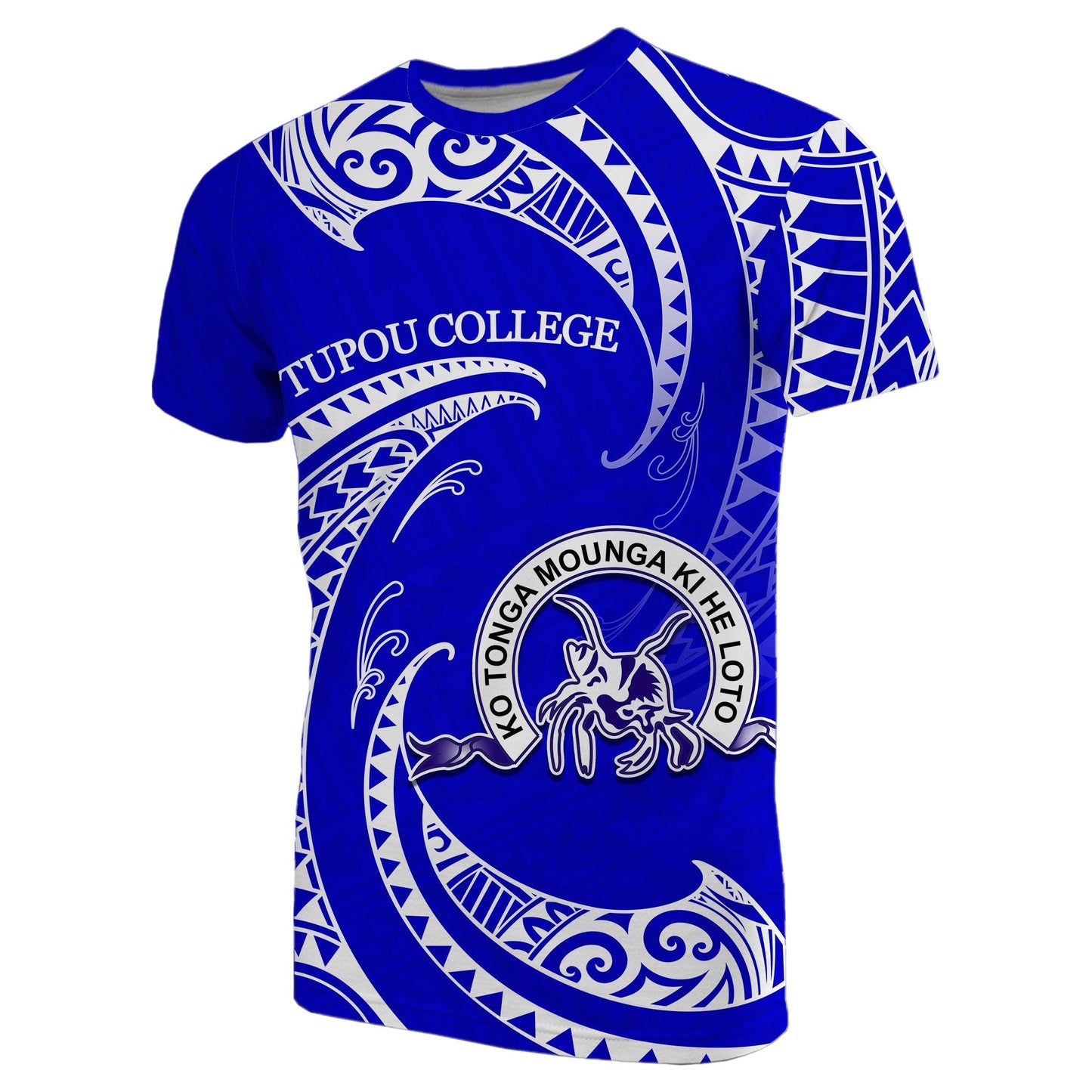 Tonga Tupou College T - Shirt Special Polynesian Blue Shirt