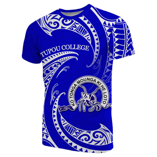 Tonga Tupou College T - Shirt Special Polynesian Blue Shirt