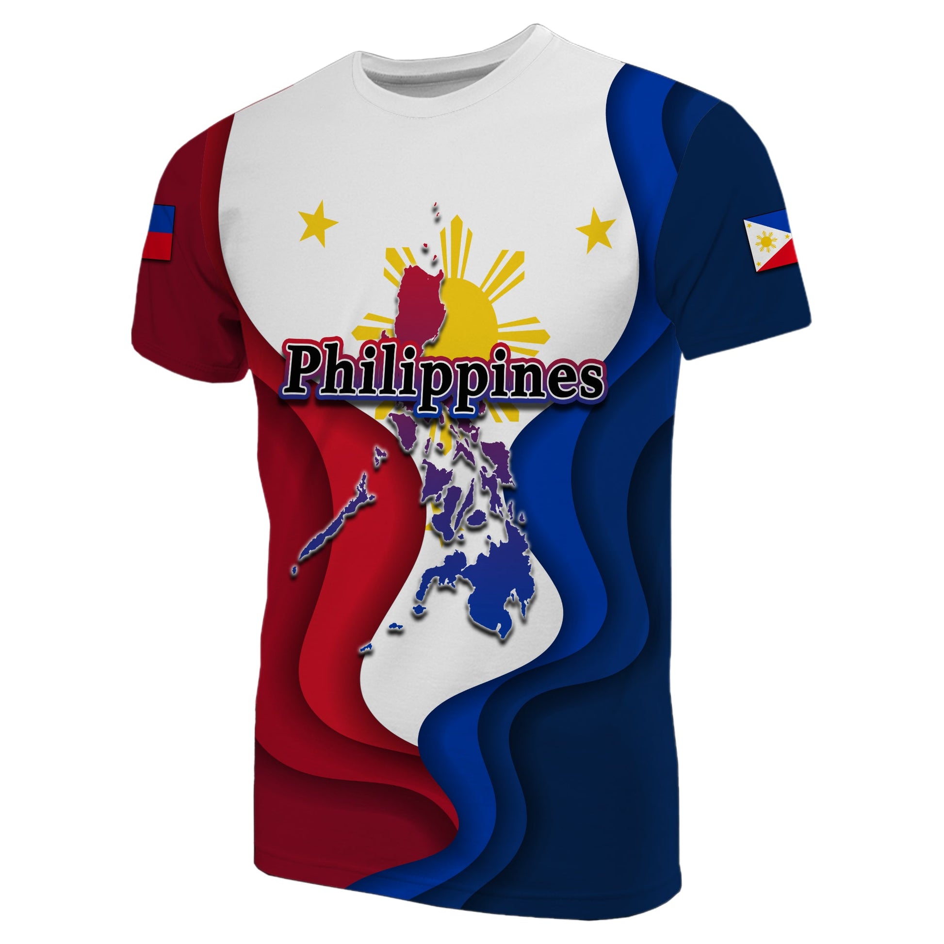 Philippines T Shirt Flag Style All Over Print