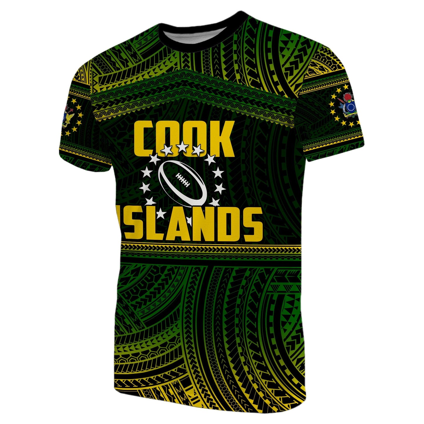 Cook Islands Rugby Polynesian Patterns T Shirt