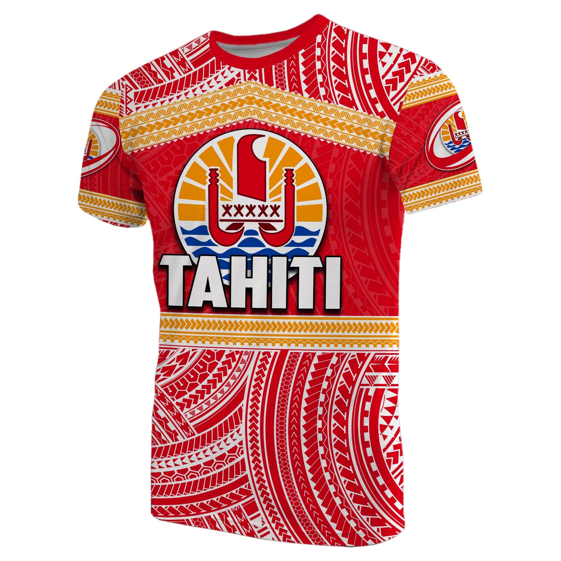  Tahiti Rugby Polynesian Patterns T Shirt