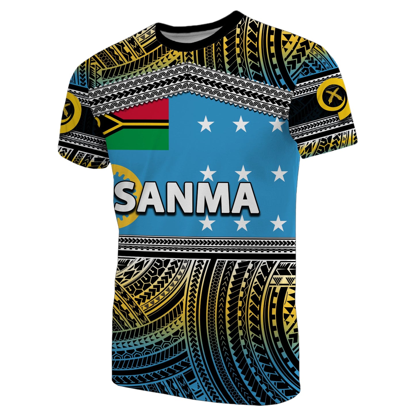 Sanma Day T Shirt Of Vanuatu Polynesian Patterns