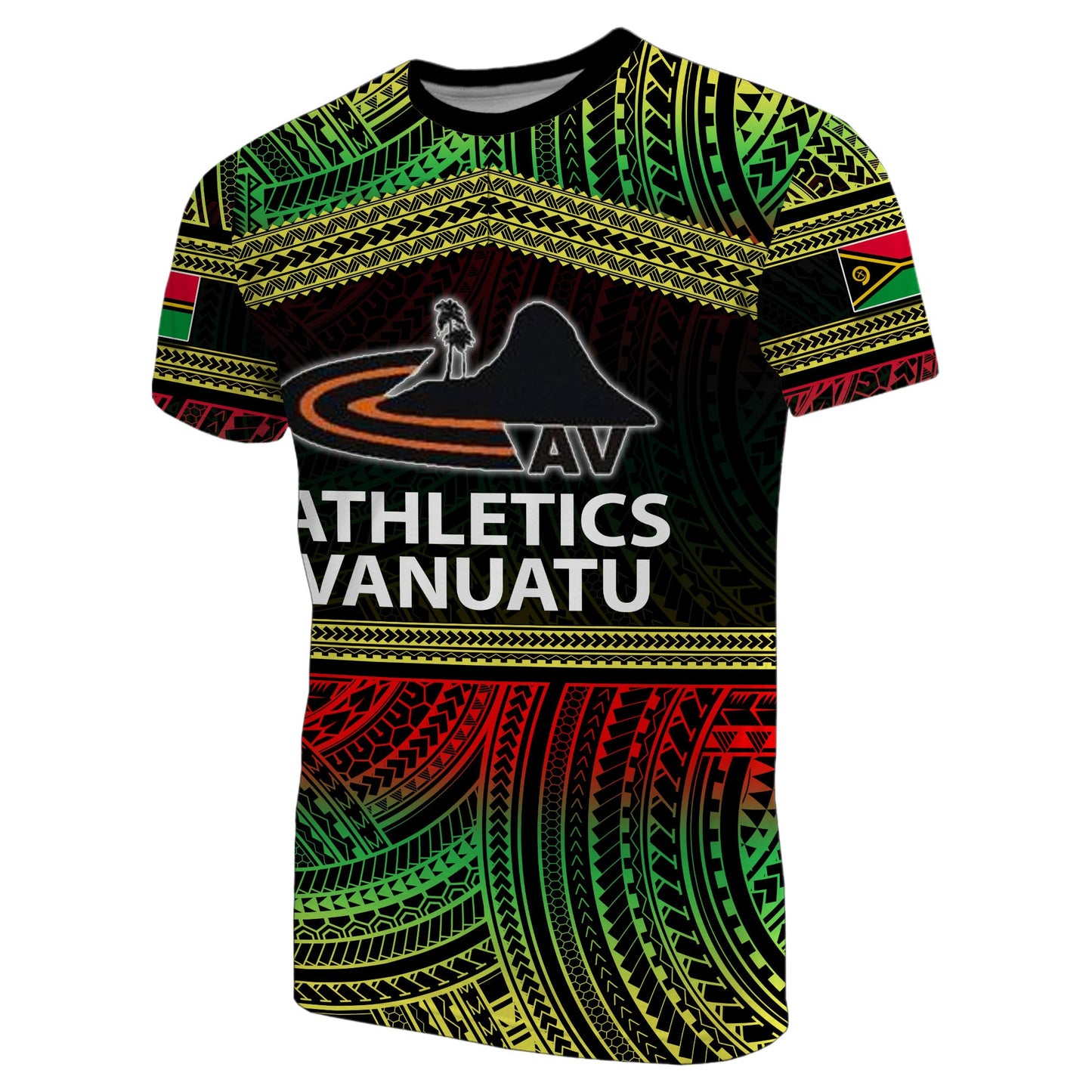 Athletics Vanuatu T Shirt Of Vanuatu Polynesian Patterns