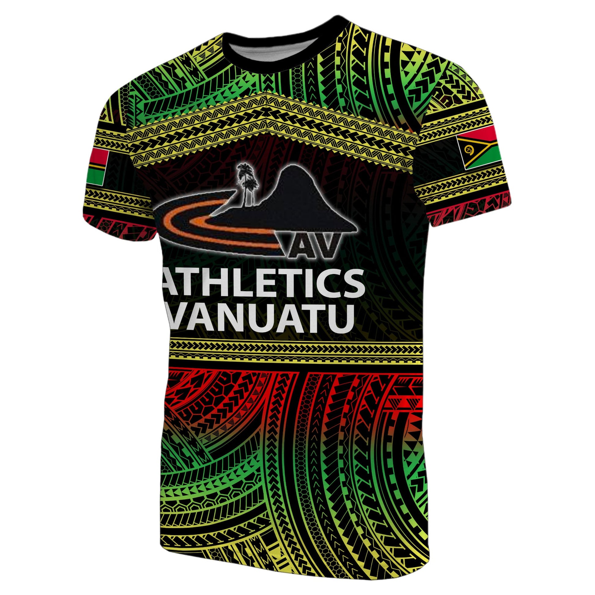 Athletics Vanuatu T Shirt Of Vanuatu Polynesian Patterns