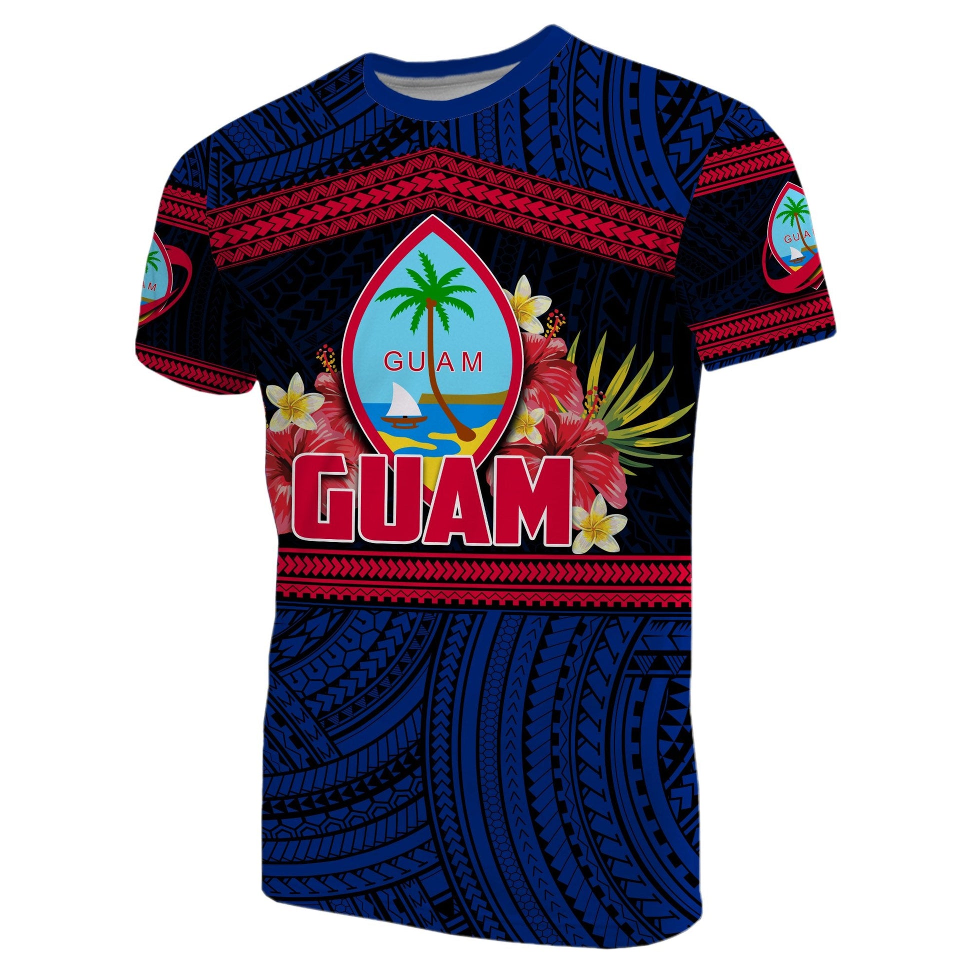  Guam Rugby Polynesian Patterns T Shirt