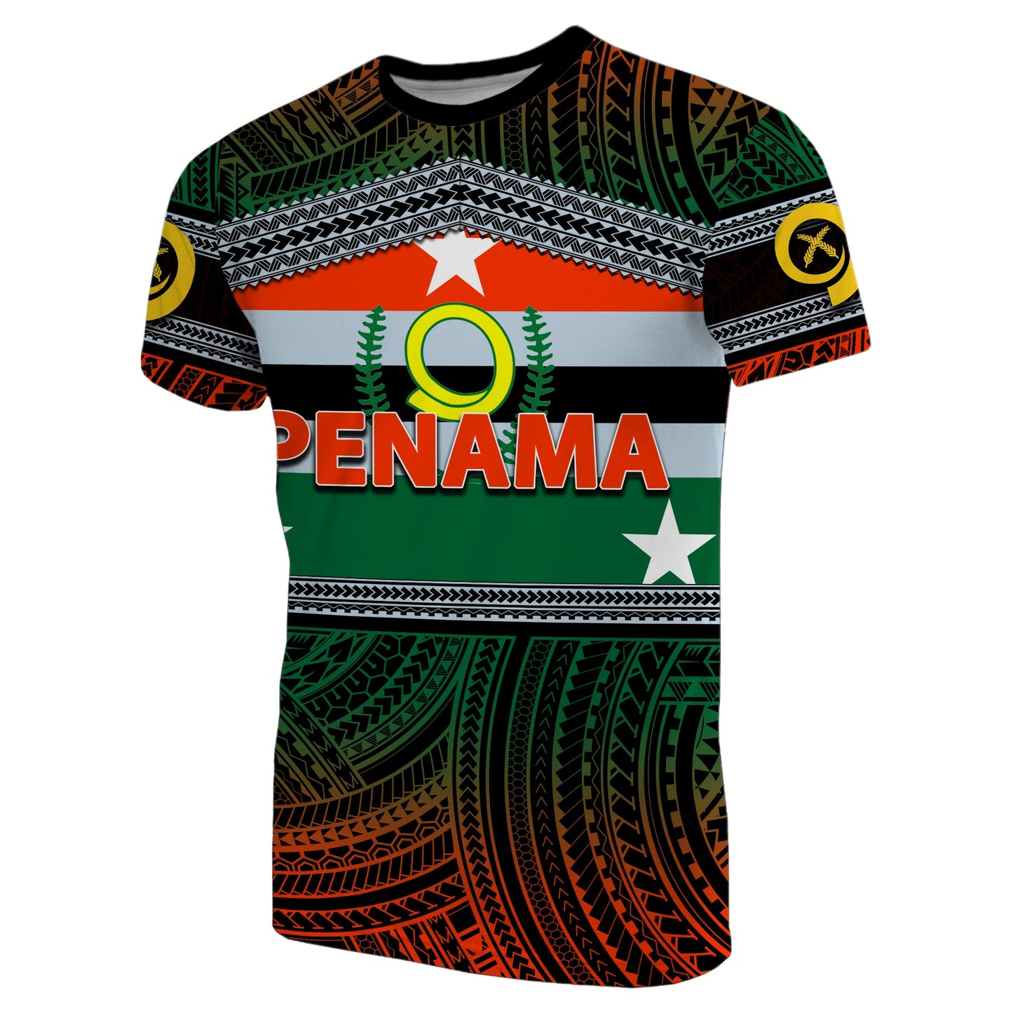 Penama Province T Shirt Of Vanuatu Polynesian Patterns