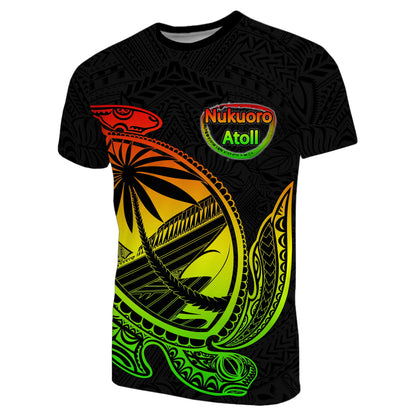Nukuoro T Shirt Rugby Version Turtle Polynesian Rasta Nukuoro Atoll