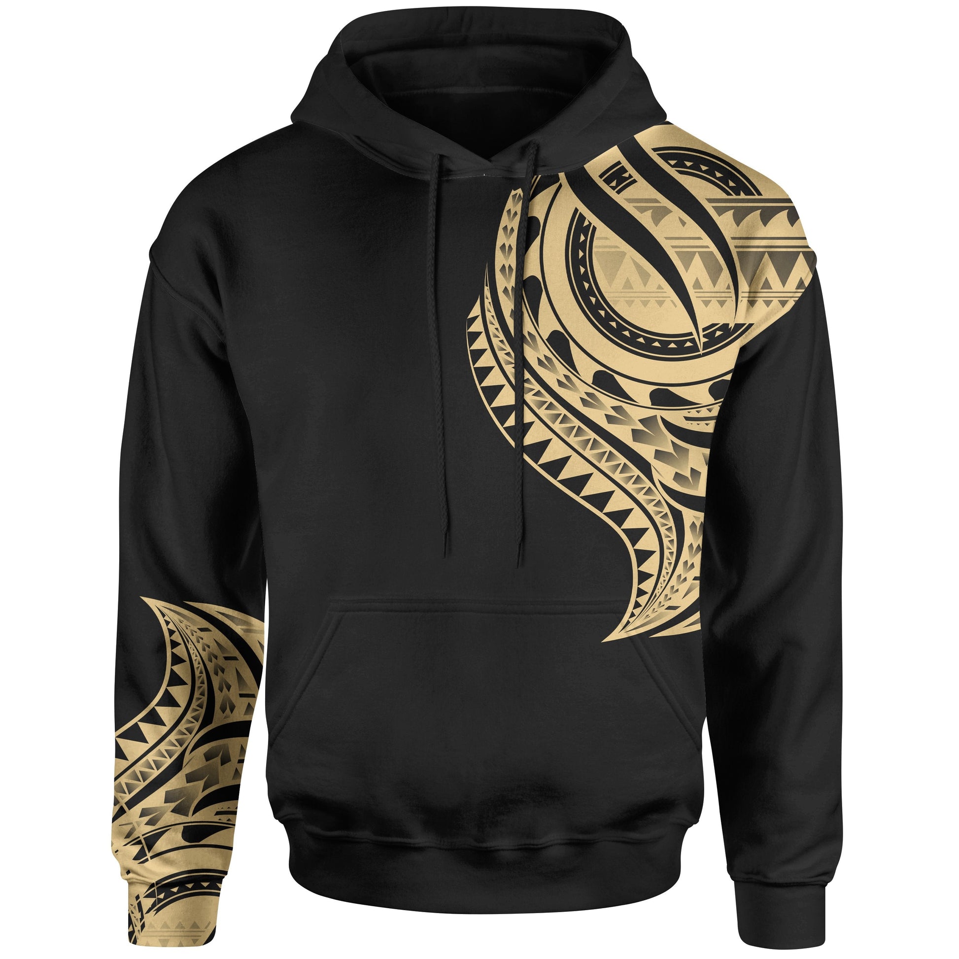 Solomon Islands Hoodie Solomon Islands Tatau Gold Patterns With Coat Of'rms