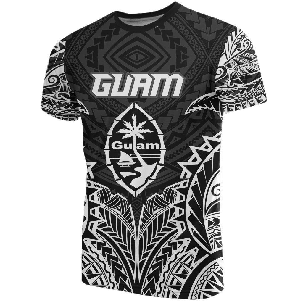 Guam Premium T Shirt Guam Coat Of Arms Polynesian Tattoo White Black A7