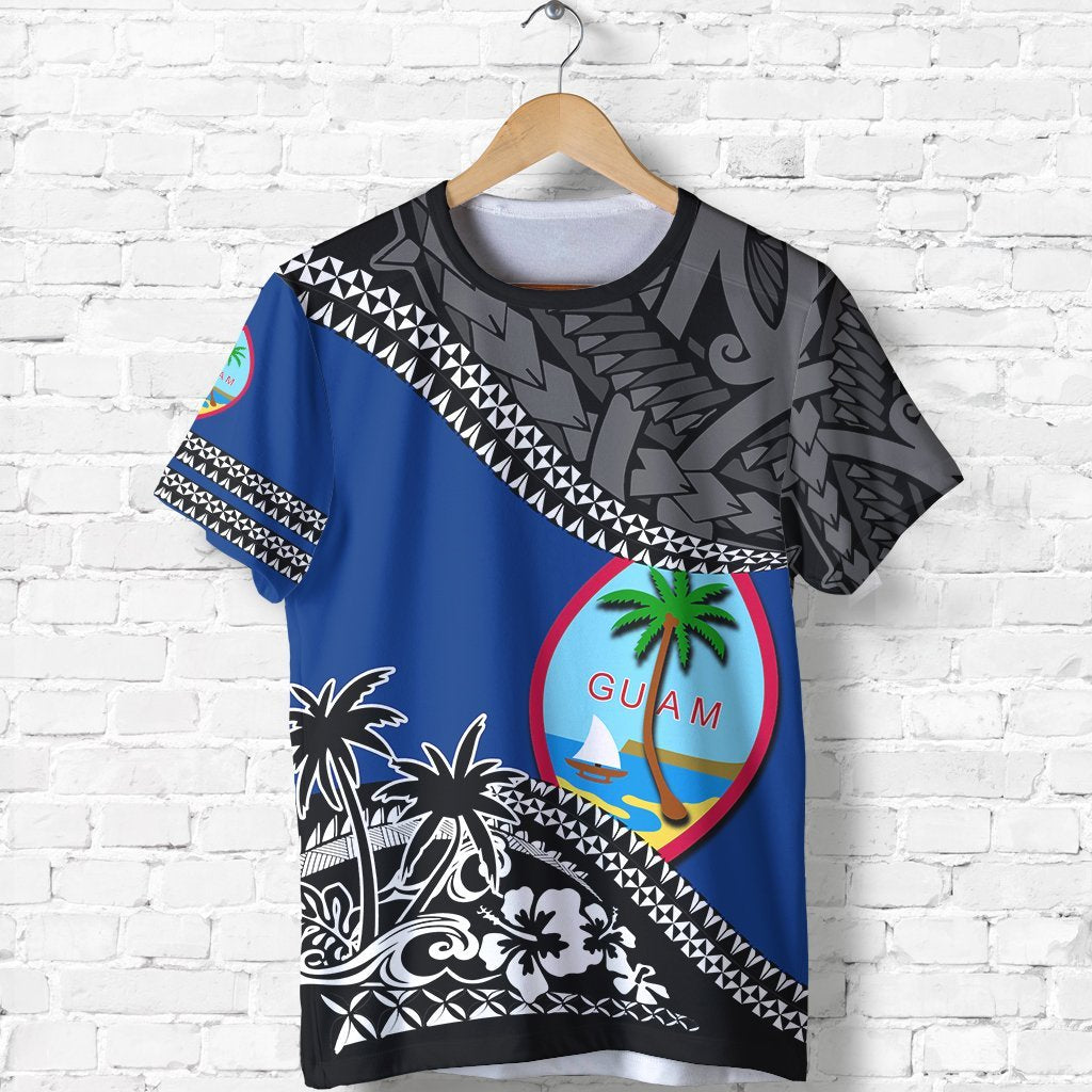 Guam T Shirts Guam Flag Fall In The Wave K9
