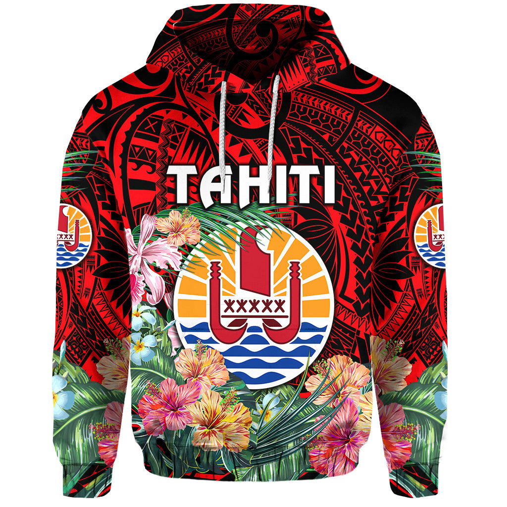 Tahiti Hoodie French Polynesia Simple Vibes Red