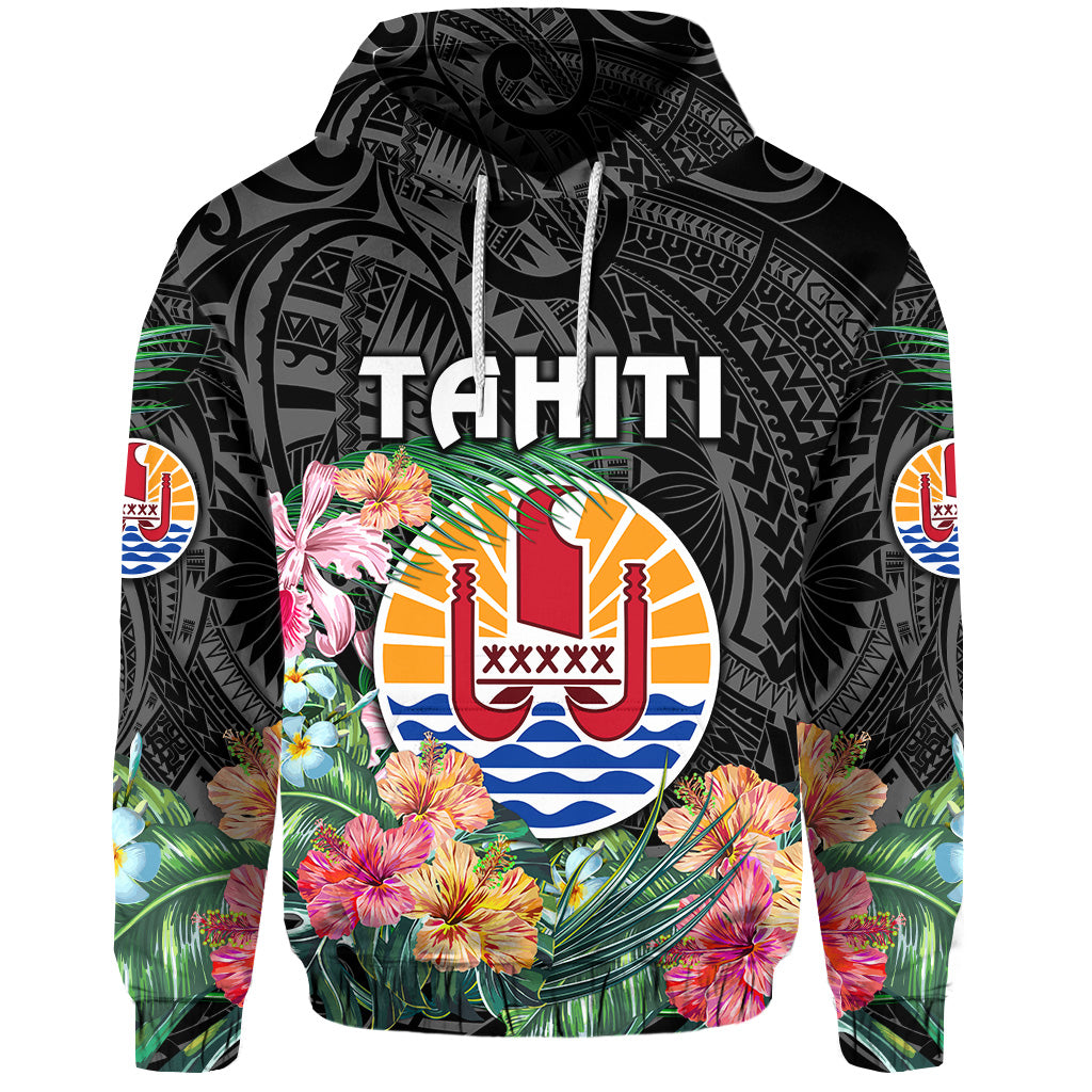 Tahiti Hoodie French Polynesia Simple Vibes Black