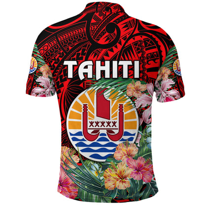 Tahiti Polo Shirt French Polynesia Simple Vibes - Red