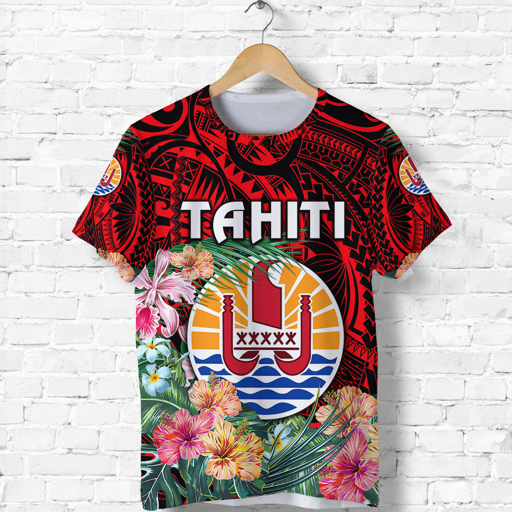 Tahiti T Shirt French Polynesia Simple Vibes Red