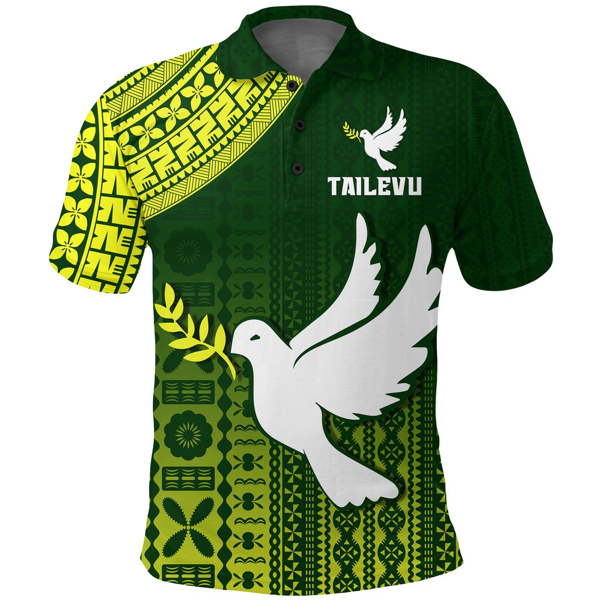 Tailevu Rugby Fiji Polo Shirt - Go Green