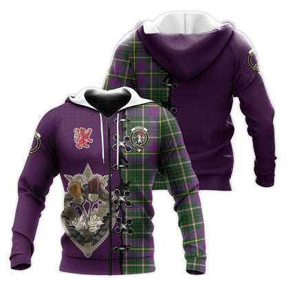 Printivon Taylor Tartan Hoodie Lion Rampant And Celtic Thistle Style